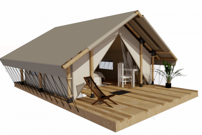 Пaлaтка для глэмпинга 5×9.5 m Safari-Tent